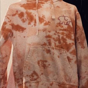 pink tie dye ivory ella hoodie